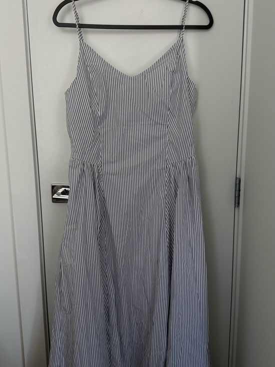 Babaton Dresses & Skirts - Babaton Navy and White Striped Maxi Dress